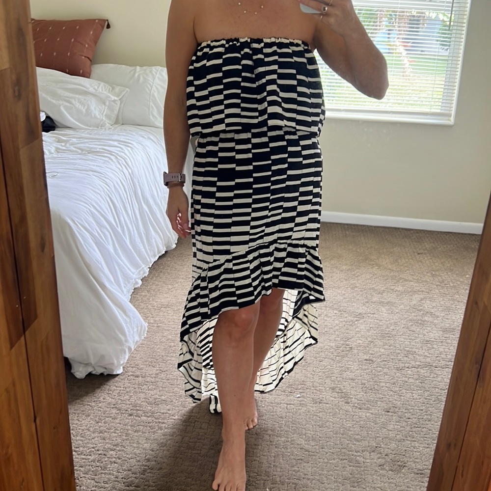 Parker silk high low dress - size small